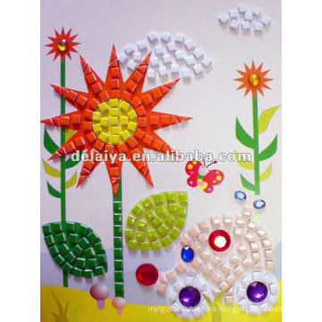 Etiqueta engomada del mosaico de los niños DIY para el girasol